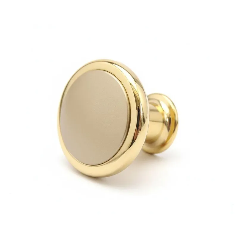 Puxador Buriti Dourado Com Tampa Dourado Fosco