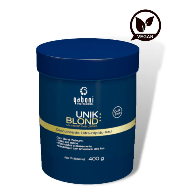 Pó Descolorante Profissional Ultra Rápido Azul Unikblond 400g Gaboni Professional