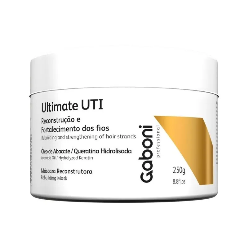 Máscara Creme de Reconstrução Intensa Ultimate uti 250g Gaboni Professional