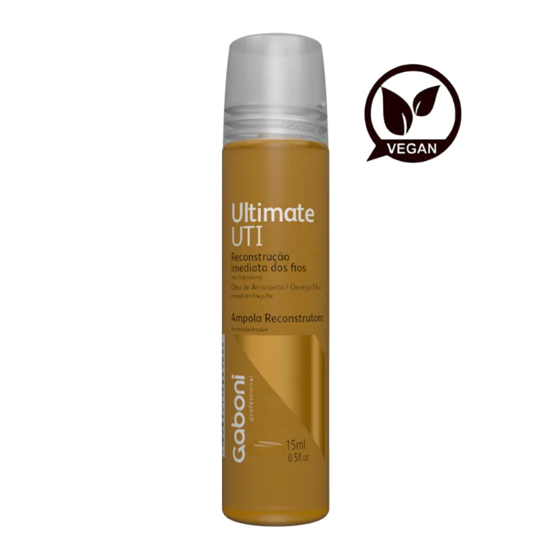 Ampola Hidratação E Reconstrução Imediata Ultimate Uti 15ml Gaboni Professional