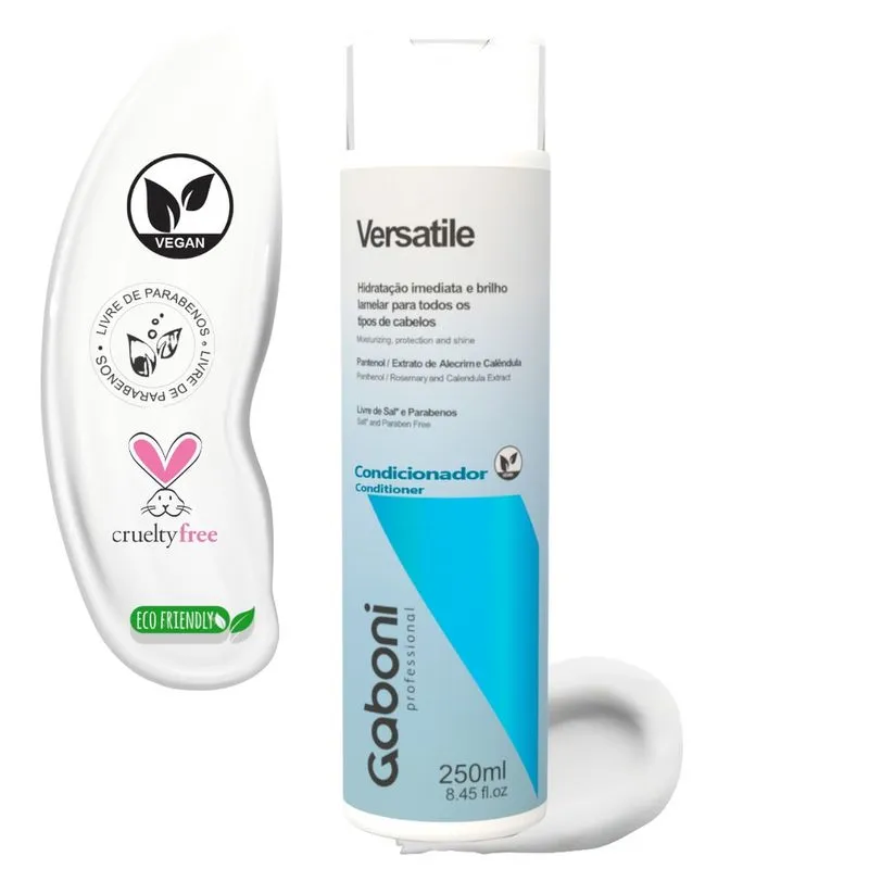 Condicionador Hidratação Imediata e Brilho Lamelar 250ml Versatile Gaboni