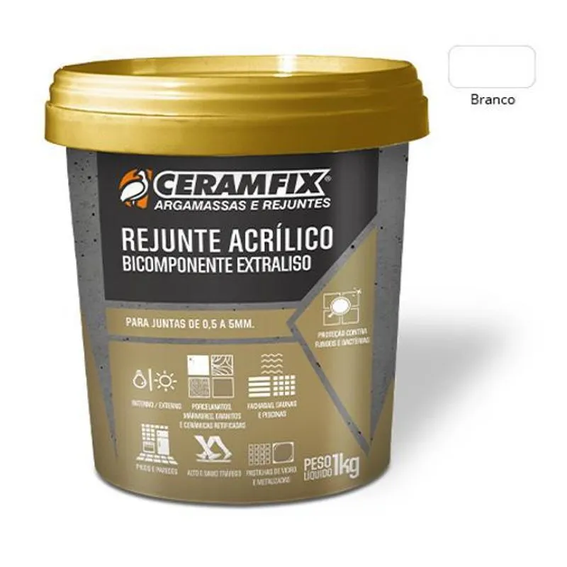 Rejunte Acrílico Ceramfix Branco 1kg