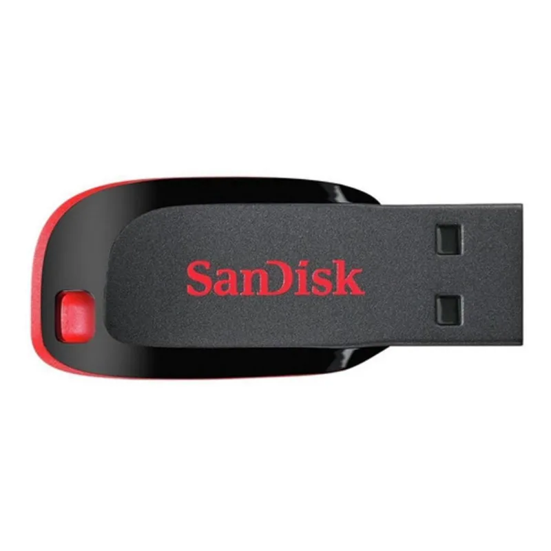 Pendrive Sandisk Cruzer Blade 128Gb 2.0 Preto E Vermelho