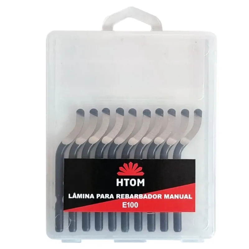 Kit 10 Lâminas E100 Para Rebarbador Aço Rápido Profissional