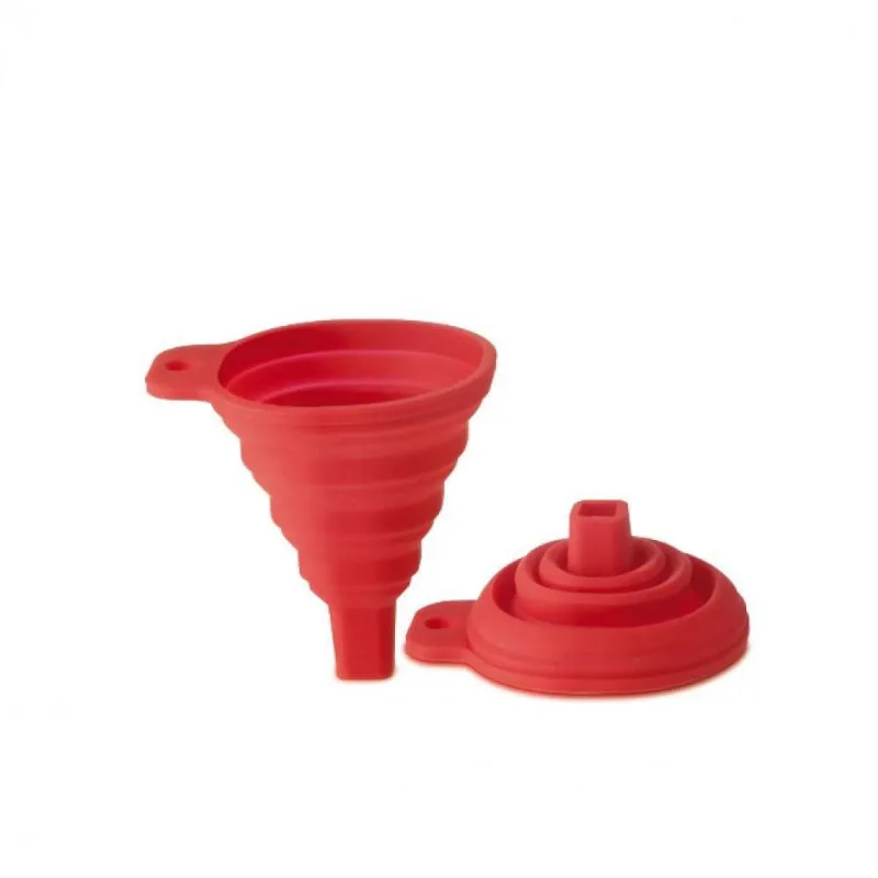 Funil De Silicone Com Medidor Vermelho - Mimo Style