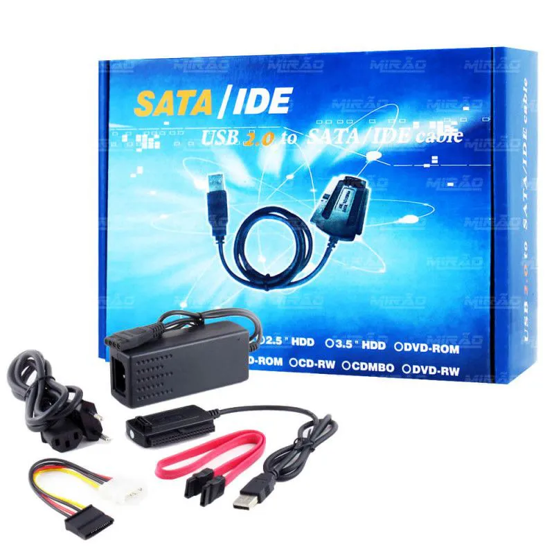 Cabo Adaptador Usb 2.0 Hd Conversor Ide Sata Fonte 3 Em 1 - Mafua Info