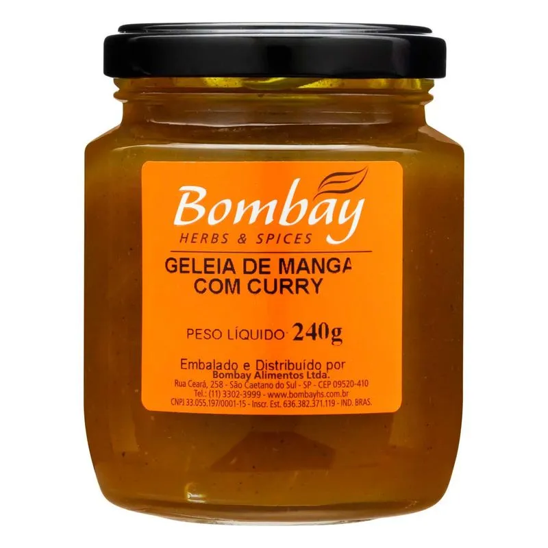 Geleia Sabor Manga com Curry Bombay Herbs & Spices 240g