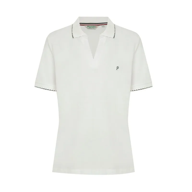 Polo Manga Curta Feminina Cubana - Off White - GG