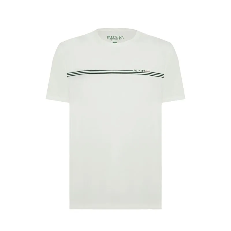 T-Shirt Manga Curta Estampada - Off White - P