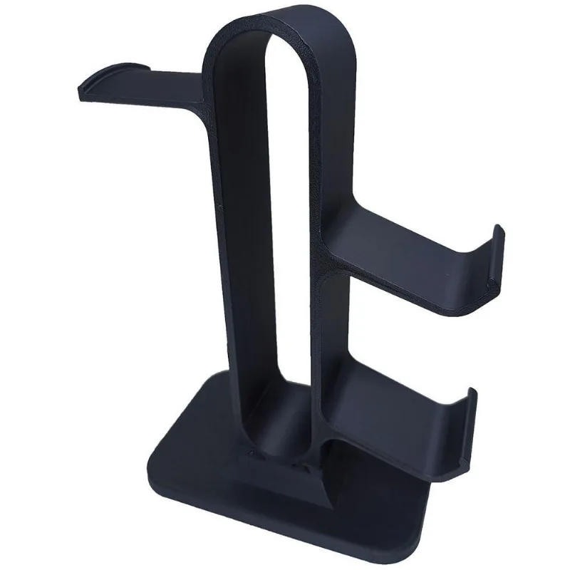 Suporte para Acessorios Gamer para Fone de Ouvido Headset Headphone e 2 Controles Preto