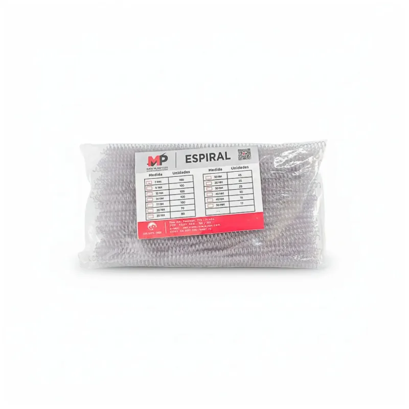 Espiral Encardenacao Incolor 07mm Maxi Plasticos com 100 Unidades