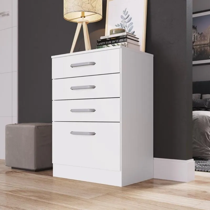 Cômoda 4 Gavetas Amazonita Decibal Branco Branco