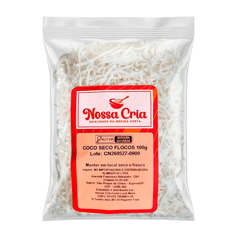 Coco Seco Em Flocos 100g NOSSA CRIA COCO SECO FLOCOS 100G NOSSA CRIA