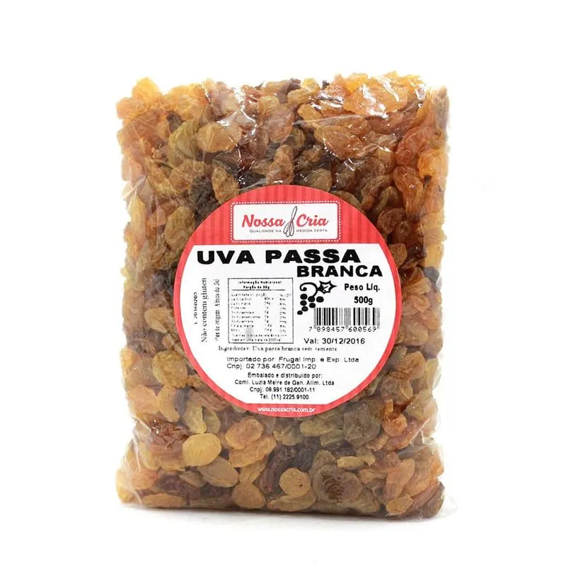 UVA PASSA BRANCA 500G NOSSA CRIA