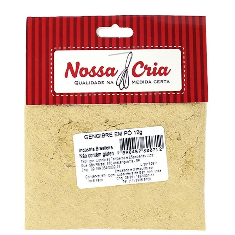 Gengibre em Pó 12g NOSSA CRIA GENGIBRE PO 12G UN NOSSA CRIA