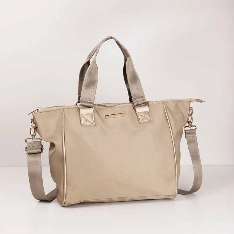 Bolsa Shopping Clara Com Pu Dourado