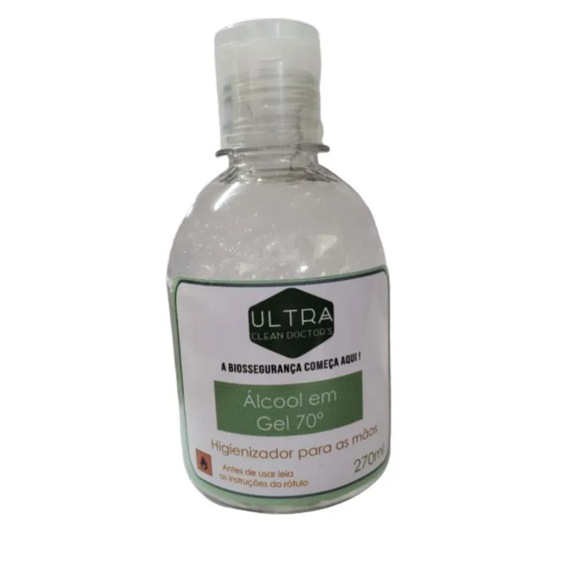 Álcool Em Gel 70° Frasco Com 270ml