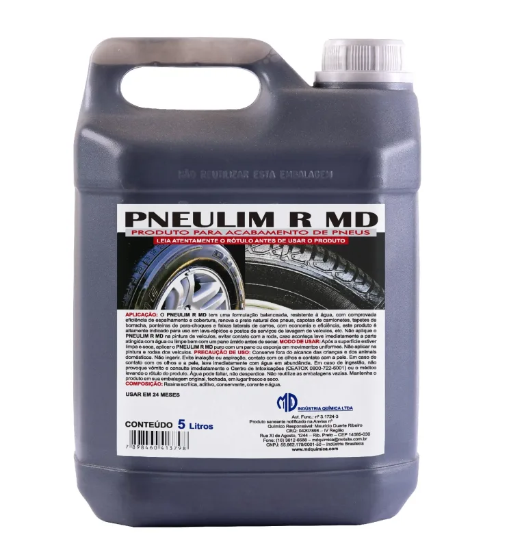 PNEULIM R MD - PRODUTO PARA ACABAMENTO DE PNEUS - MD - 5 LITRO - Vila Clean | Loja de Produtos de Limpeza