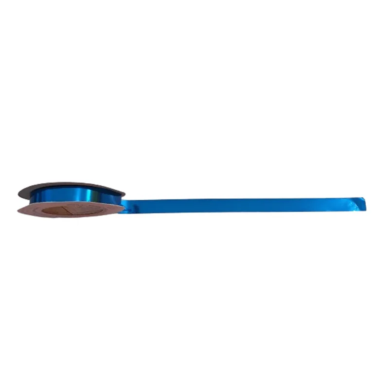 Fita Metalizada Artesanato Metaloide Cor Azul 50 Metros