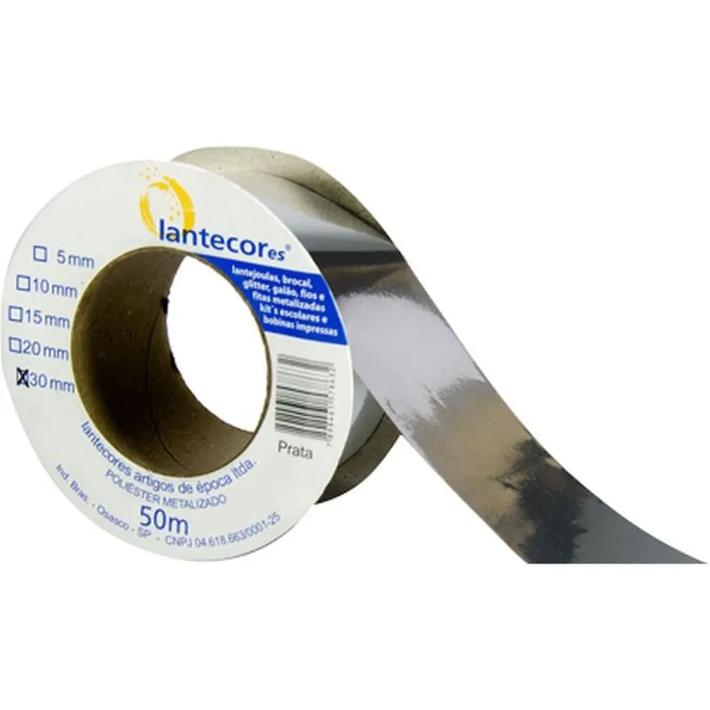 Fita Metaloide 30Mmx50Mts. Prata