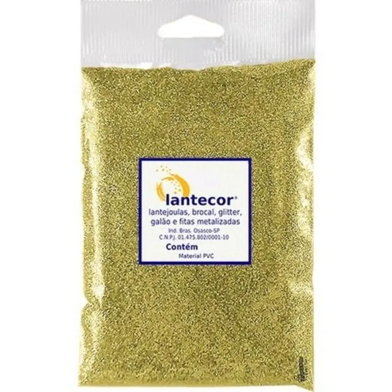 Glitter Pvc Ouro Claro 500g Pó Brilho - Decoração