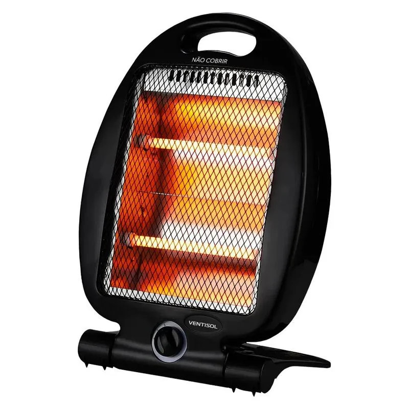 Aquecedor Elétrico Ventisol Quartzo AQ-02l Portátil - Preto - 220V