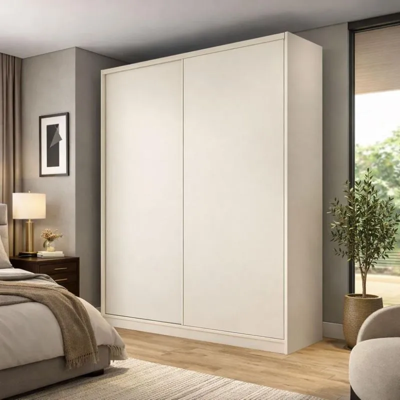Guarda Roupa Solteiro Bend 2 Portas Correr 3 Gavetas 100% Mdf Luna Casa Lar Shop