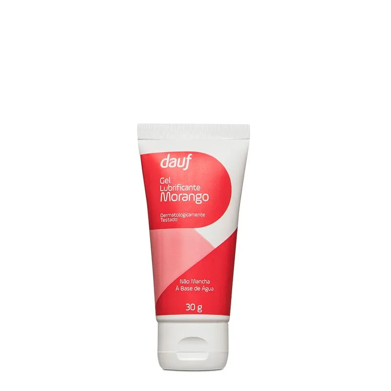 Lubrificante Íntimo Dauf Morango Gel Bisnaga 30g