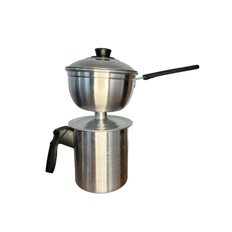 Cuscuzeiro Indiviual Paulista Aluminio Polido Cinza 800Ml