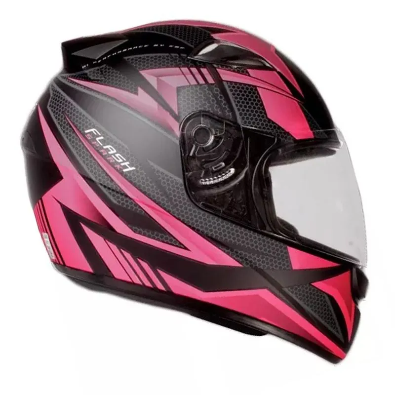Capacete EBF Spark Flash Preto Rosa Fosco 56