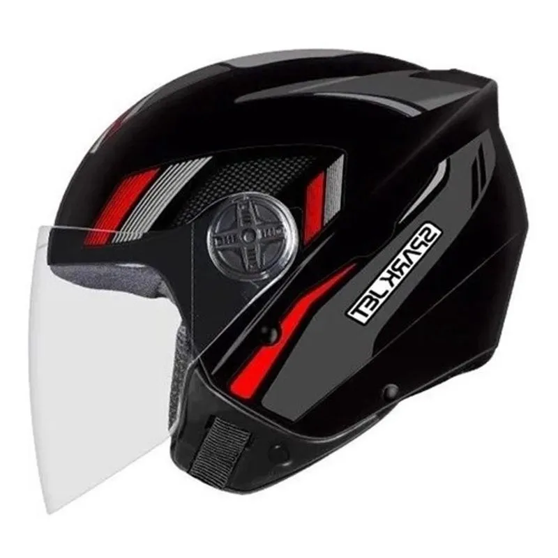 Capacete Moto Ebf Spark Jet Aberto Speed Preto E Lilas