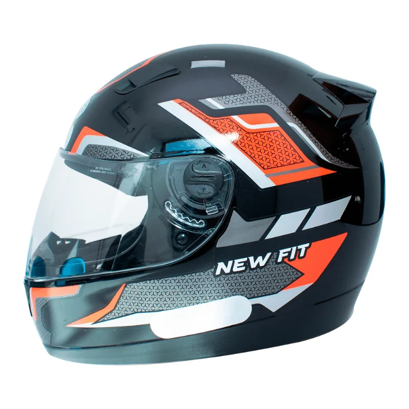 Capacete EBF New Fit Shift Preto Vermelho 56