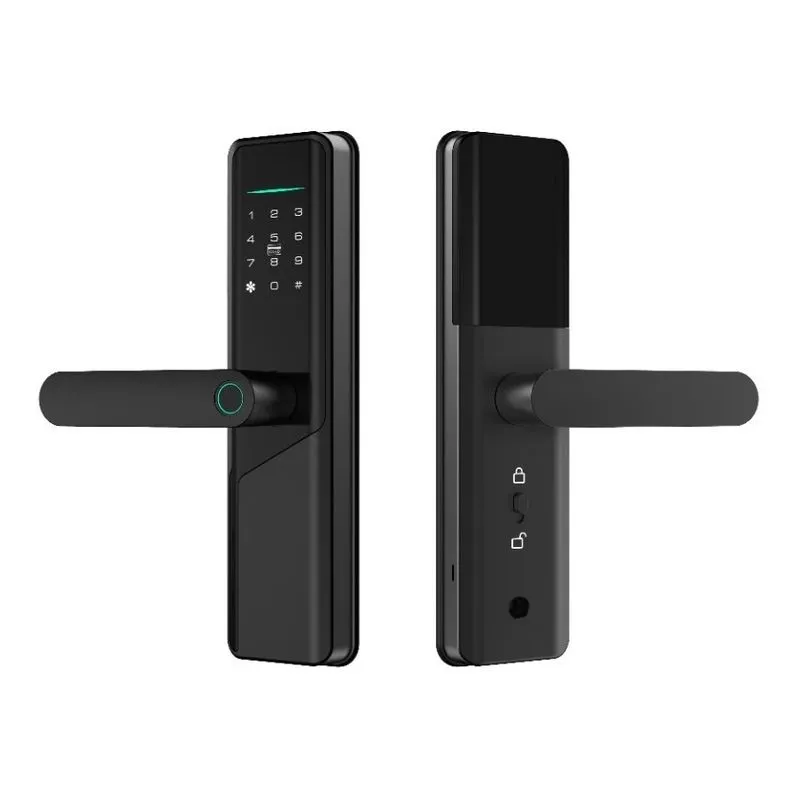 Fechadura De Impressão Digital Tuya Wifi X9 Chave App Preta