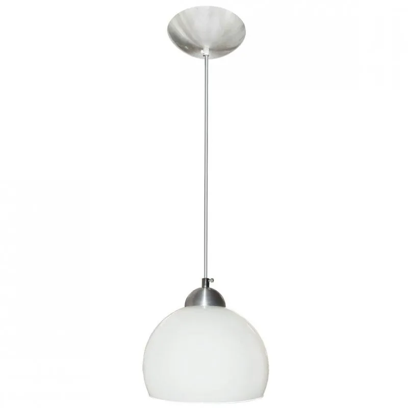 Pendente em Cristal e Alumínio 17,5cm Boll Caisma Leitoso