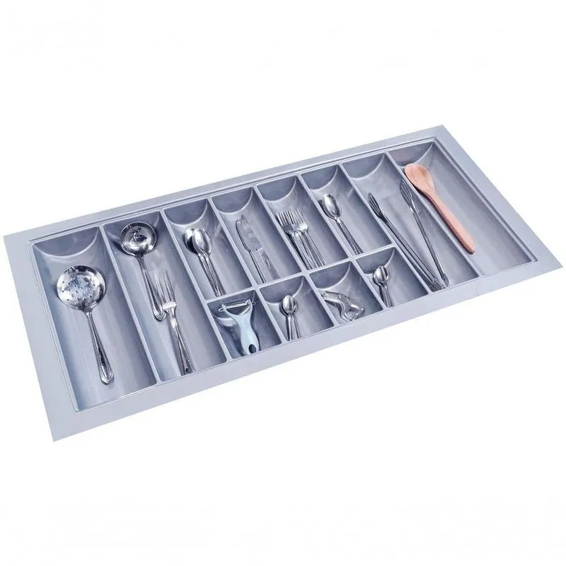 Organizador De Gavetas E Talher Cinza Até 1062x495cm Og-80