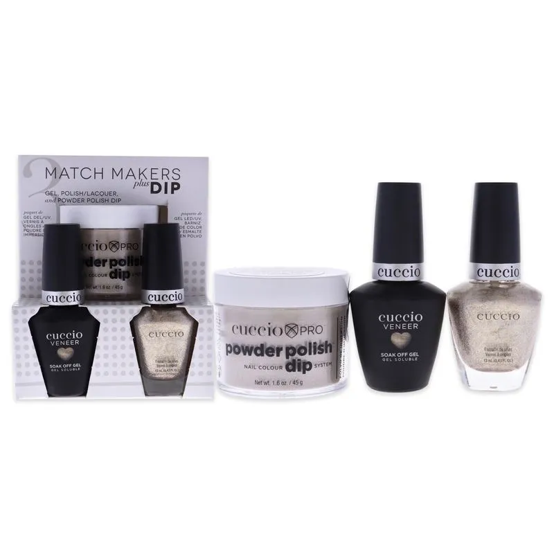 2 Esmaltes E Pó De Unha Match Makers Pop Fizz Clink Cuccio