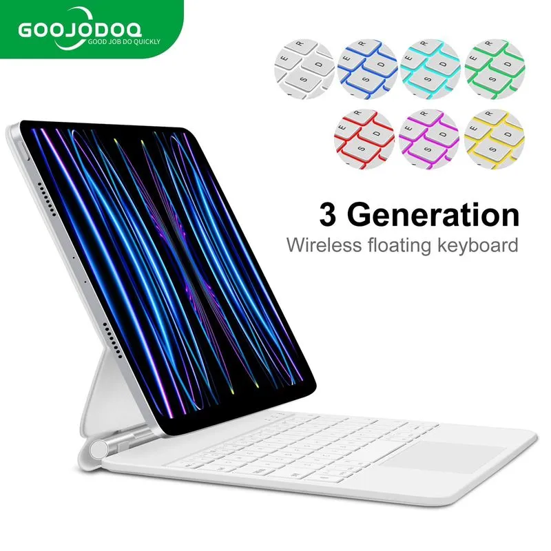 Teclado Backlight Mágico para iPad Pro 11 e Air 5 Branco