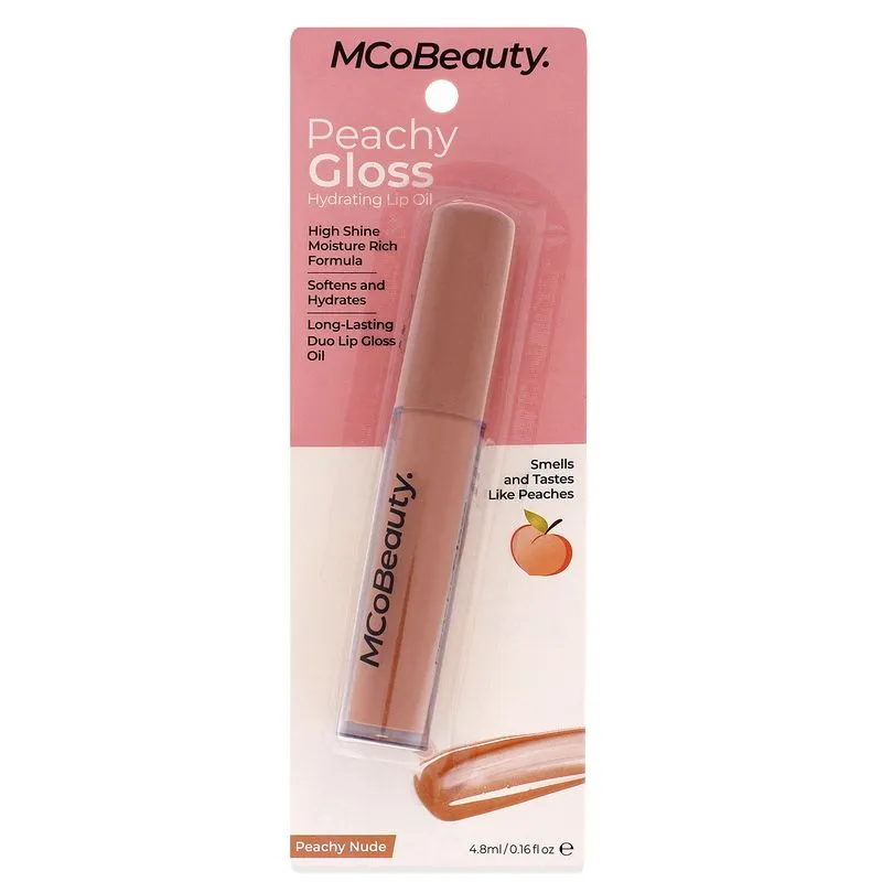 Óleo Labial Hidratante Peachy Gloss Nude Mcobeauty 4,8 Ml
