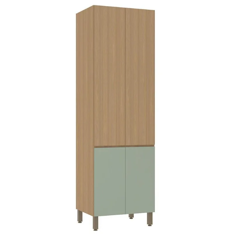Paneleiro Duplo 70cm 4 Portas Slim Luciane Móveis Freijó