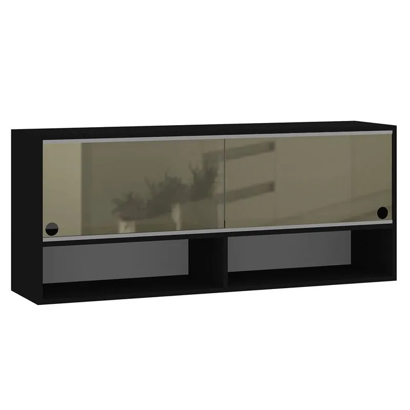 Armario Luciane Futura 120 cm 2 Portas De Vidro