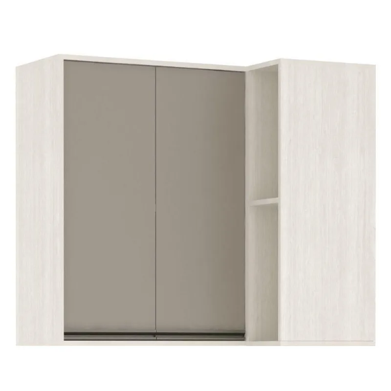 Armário Aéreo De Cozinha 95 Cm 2 Portas Linea Luciane Pátina Ff-mocca Laca