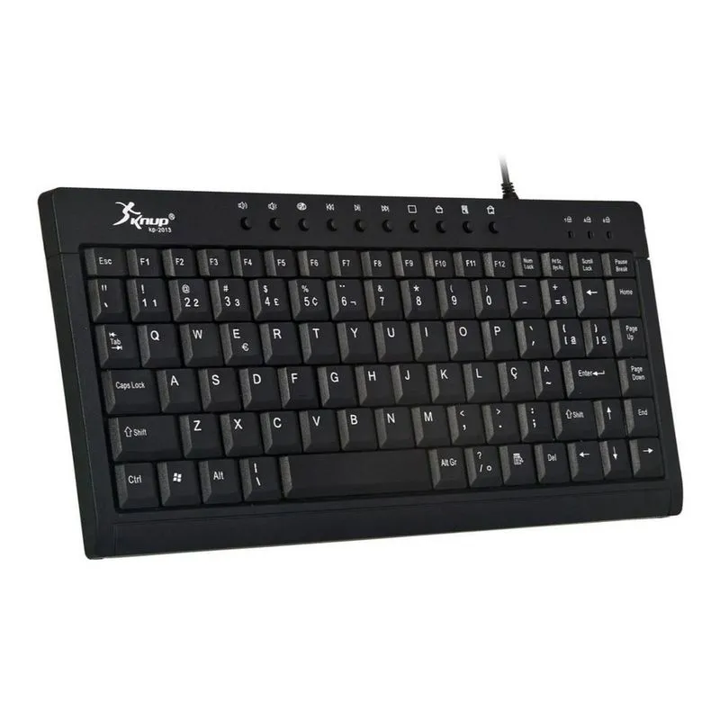 Teclado Knup Kp-2013 Qwerty Português Brasil Cor Preto