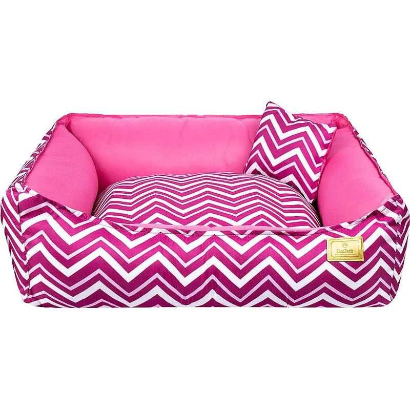 Cama para Cachorro Zig Zag Rosa M