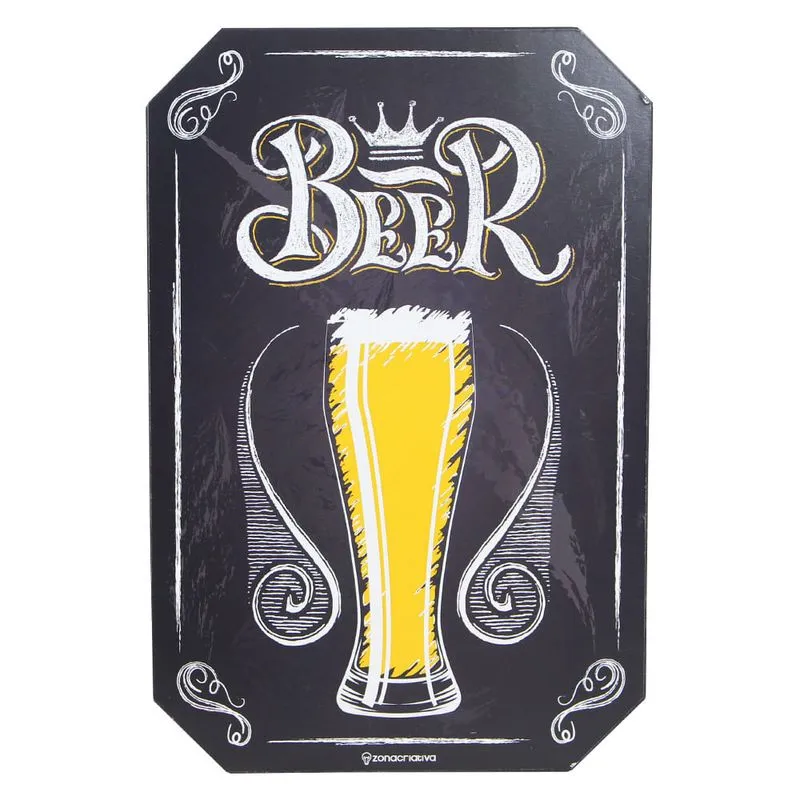 Placa decorativa beer