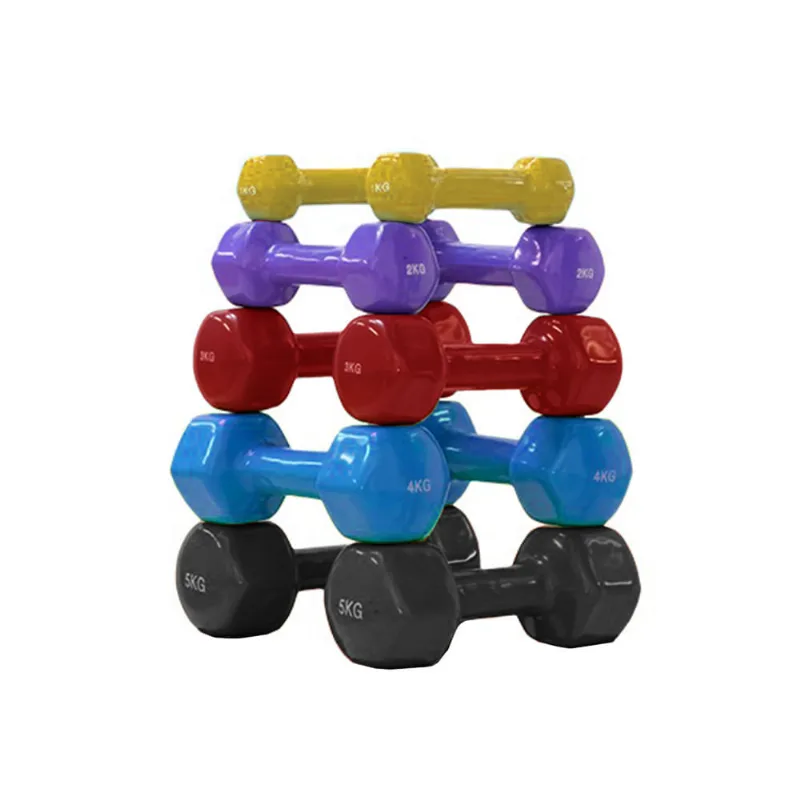 Kit 10 Halteres Vinil Hexagonal 1 A 5 KG (Total 30.00 KG) Wellness - WK091 WK091
