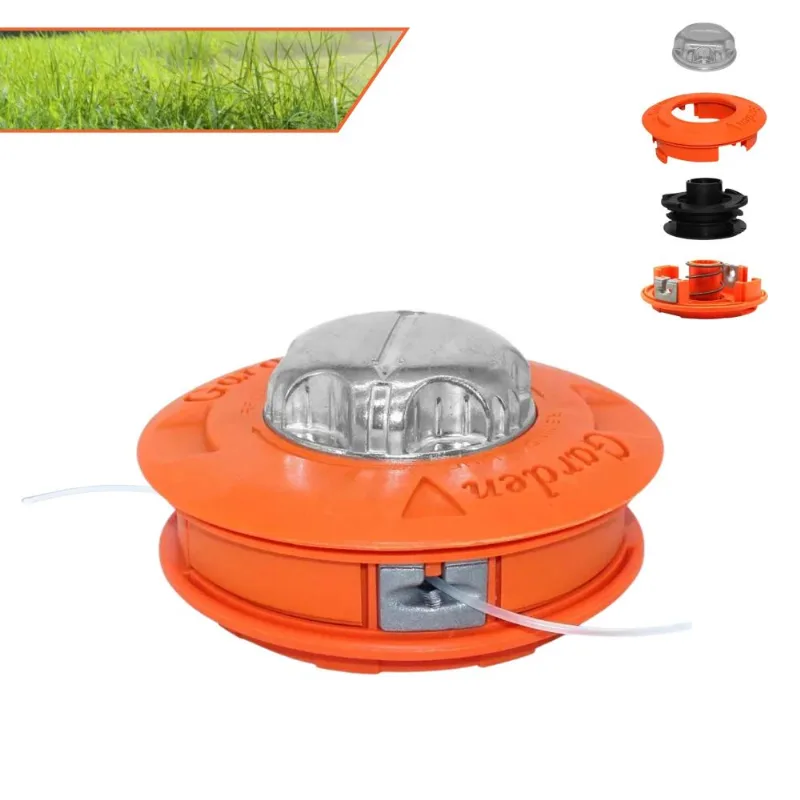 Carretel De Nylon Garden Com Sistema Automático Recarga Fácil Rosca M10x1,25 Para Roçadeiras Toyama Tbc33h, Rt43l, Rt52l Branco Br33c, Br43c, Br52c