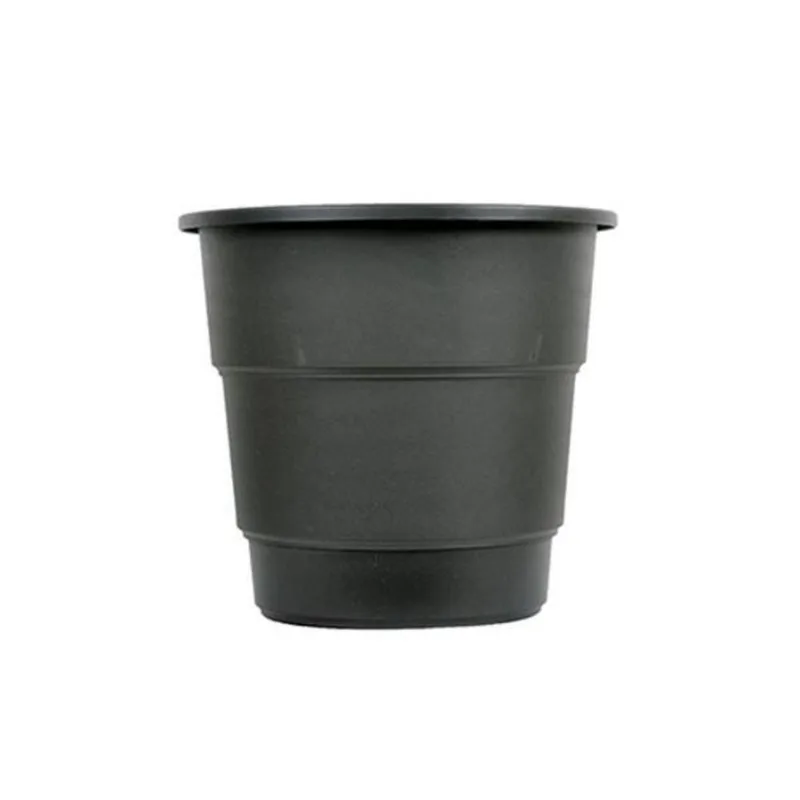 Kit 03 Vasos Gradiente Com Prato Antidengue 28Cm Cor Preto