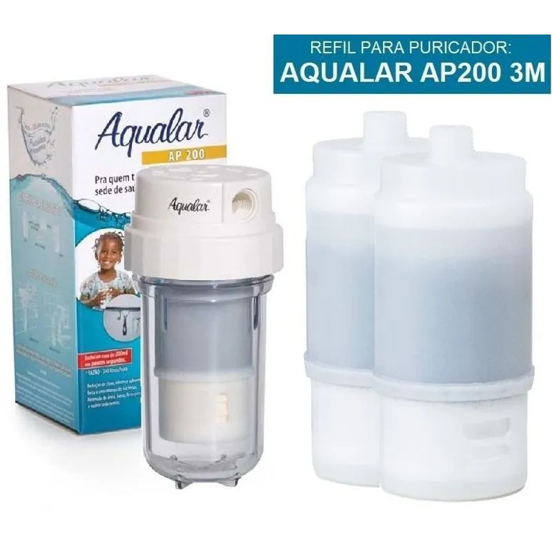 Kit 2 Refis Para Filtro Ap200 Aqualar 3m