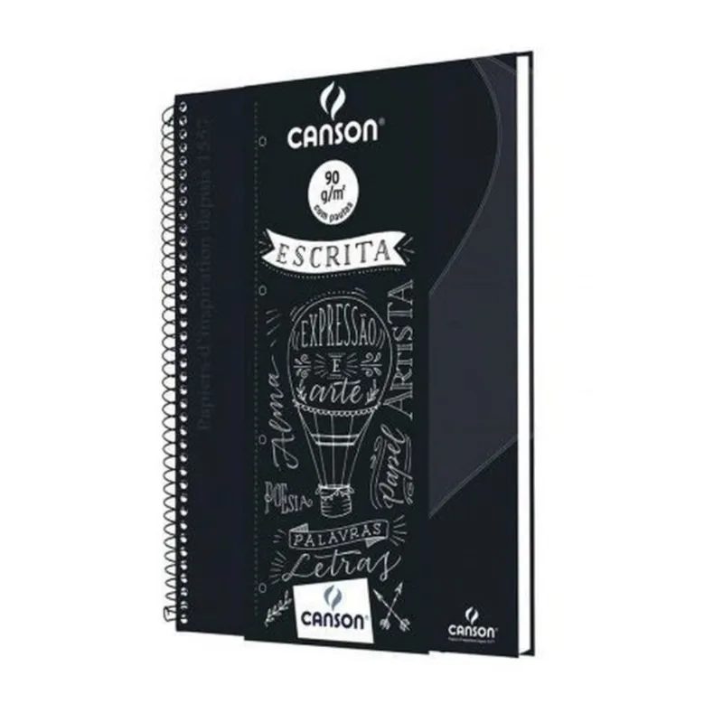 Caderno Expressão e Arte Preto 80 Folhas - Canson