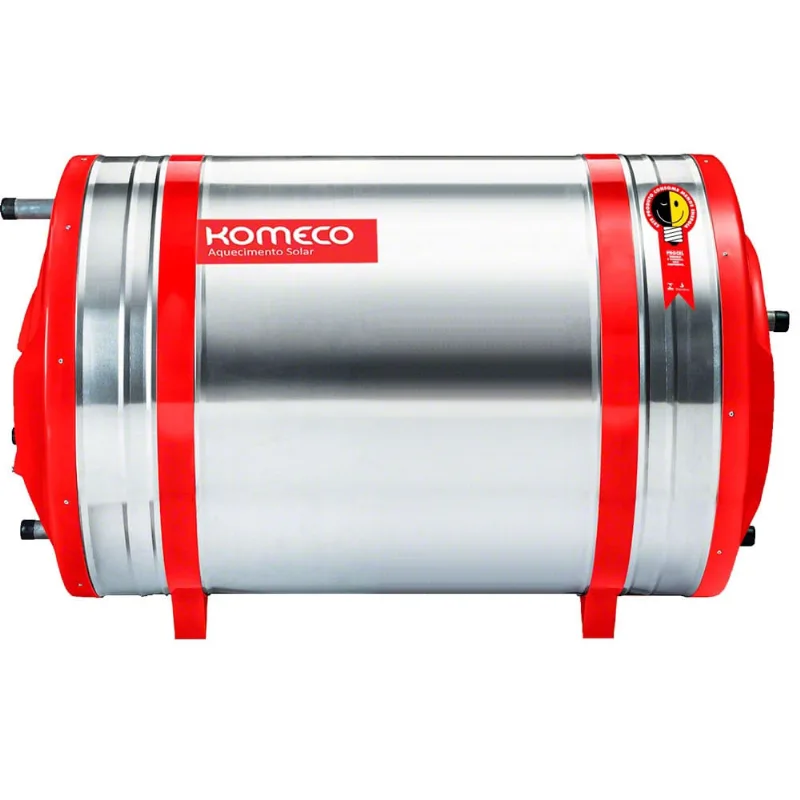 Boiler Reservatório Térmico p/ Aquecedor Solar Komeco 600 Litros Inox 304 de Alta Pressão em Desnível - kort SD304 60AP